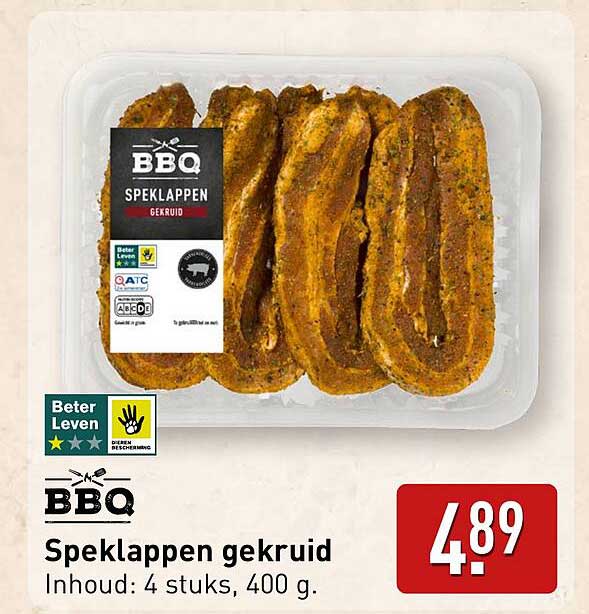 Speklappen gekruid