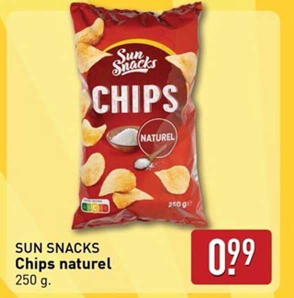 SUN SNACKS Chips natuur 250 g