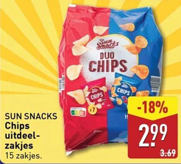 SUN SNACKS Chips uitdeel-zakjes