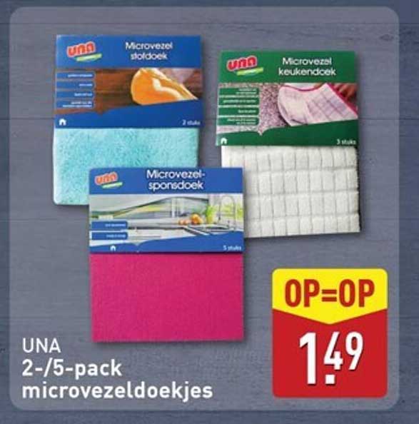 UNA 2-/5-pack microvezeldoekjes
