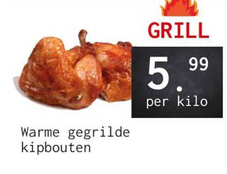 Warme gegrilde kipbouten