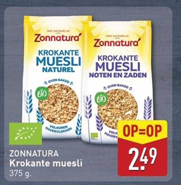 Zonnatura Krokante muesli 375 g