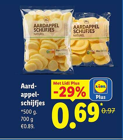 Aardappelschijfjes Met Lidl Plus -29%