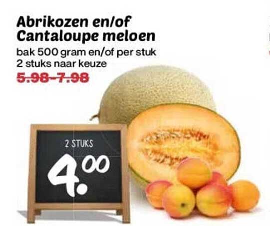 Abrikozen en/of Cantaloupe meloen