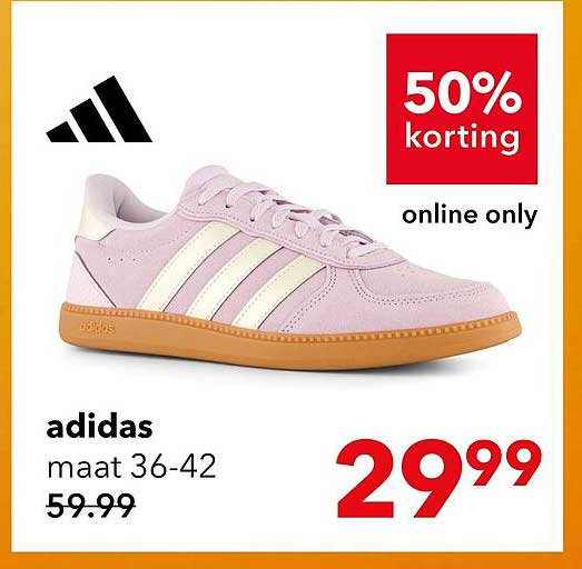 adidas maat 36-42 50% korting online only