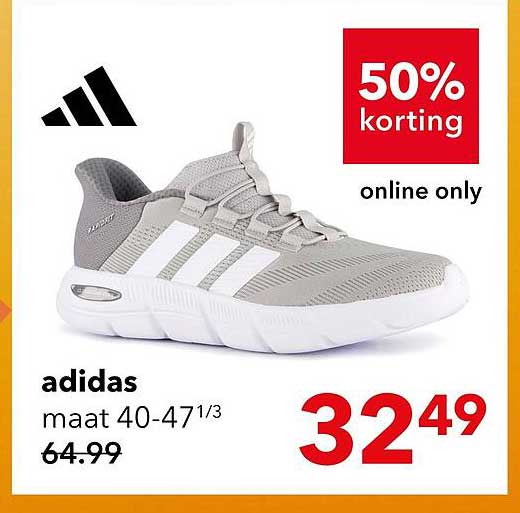 adidas maat 40-47 1/3 50% korting online only