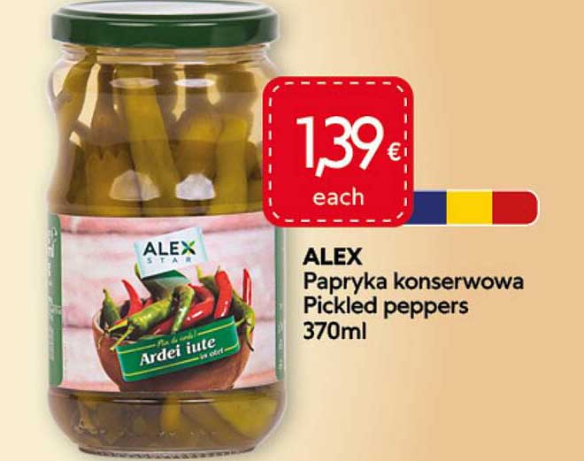 ALEX Papryka konserwowa Pickled peppers 370ml
