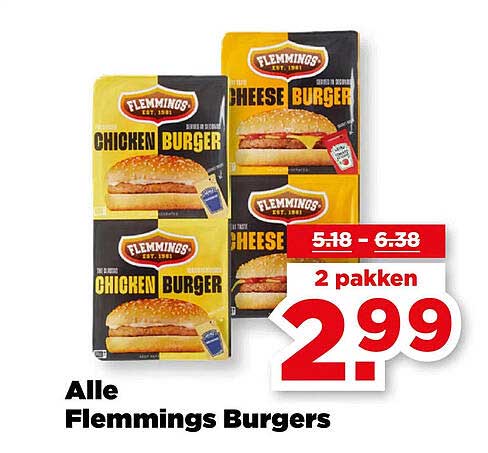 Alle Flemmings Burgers 2 pakken