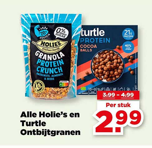 Alle Holie's en Turtle Ontbijtgranen