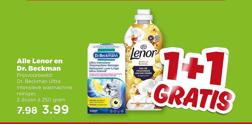 Alle Lenor en Dr. Beckman 1+1 GRATIS