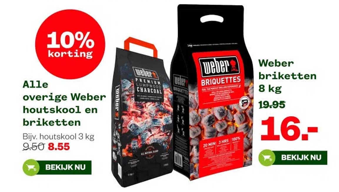 Alle overige Weber houtskoool en briketten