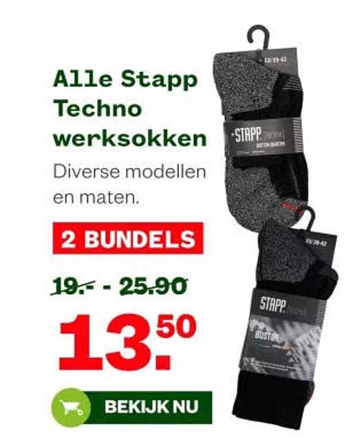 Alle Stapp Techno werksokken 2 BUNDELS