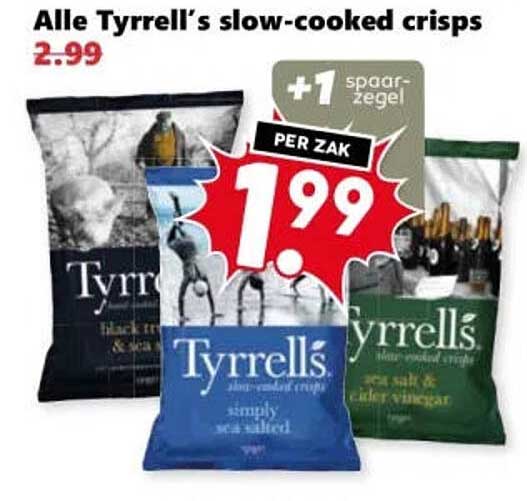 Alle Tyrrell’s slow-cooked crisps