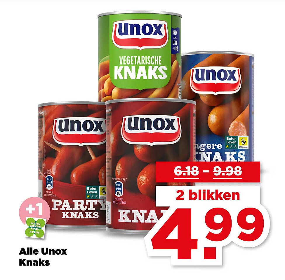 Alle Unox Knaks +1