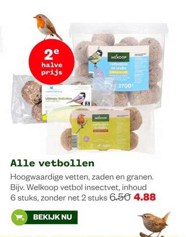 Alle vetbollen 2e halve prijs