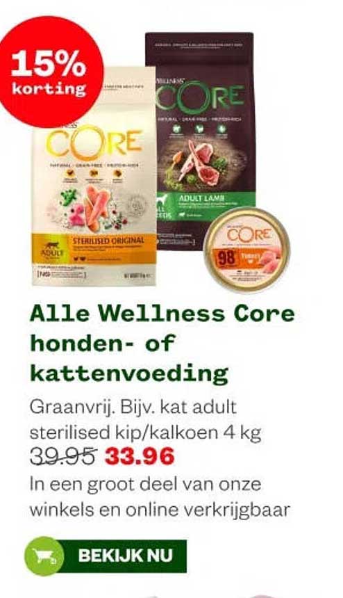 Alle Wellness Core honden- of kattenvoeding