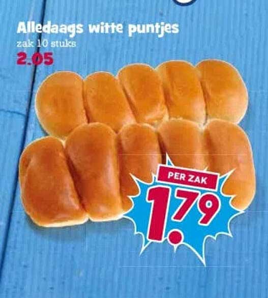 Alledaags witte puntjes zak 10 stuks