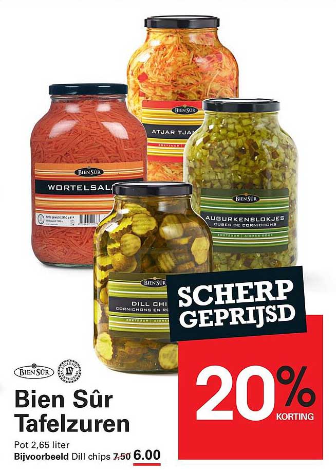 Bien Sûr Tafelzuren 20% korting