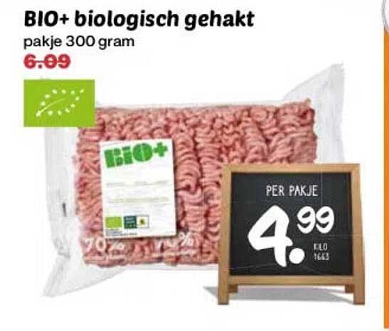 BIO+ biologisch gehakt pakje 300 gram