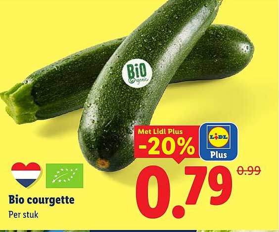 Bio courgette Met Lidl Plus -20%
