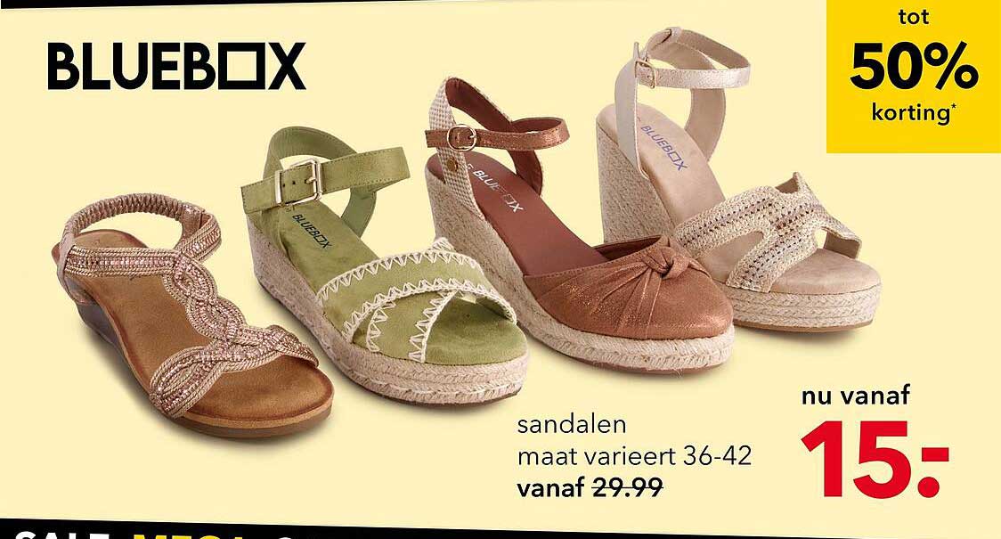 BLUEBOX sandalen maat varieert 36-42