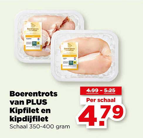 Boerentrots van PLUS Kipfilet en kippendijfilet
