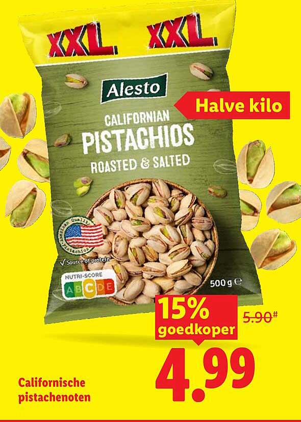 Californische pistachenoten Halve kilo