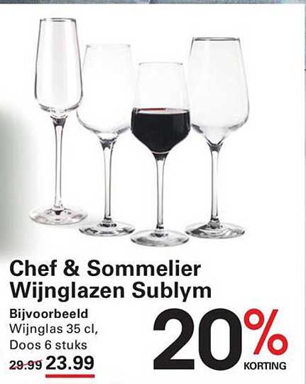 Chef & Sommelier Wijnglazen Sublym 20% KORTING