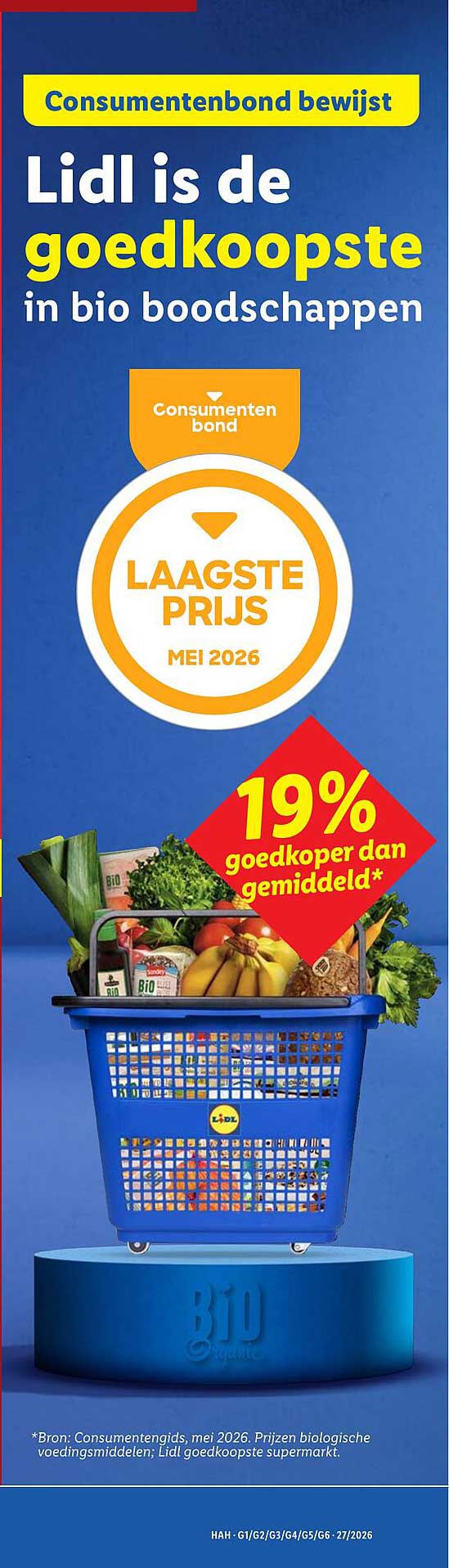Consumentenbond bewijst Lidl is de goedkoopste in bio boodschappen