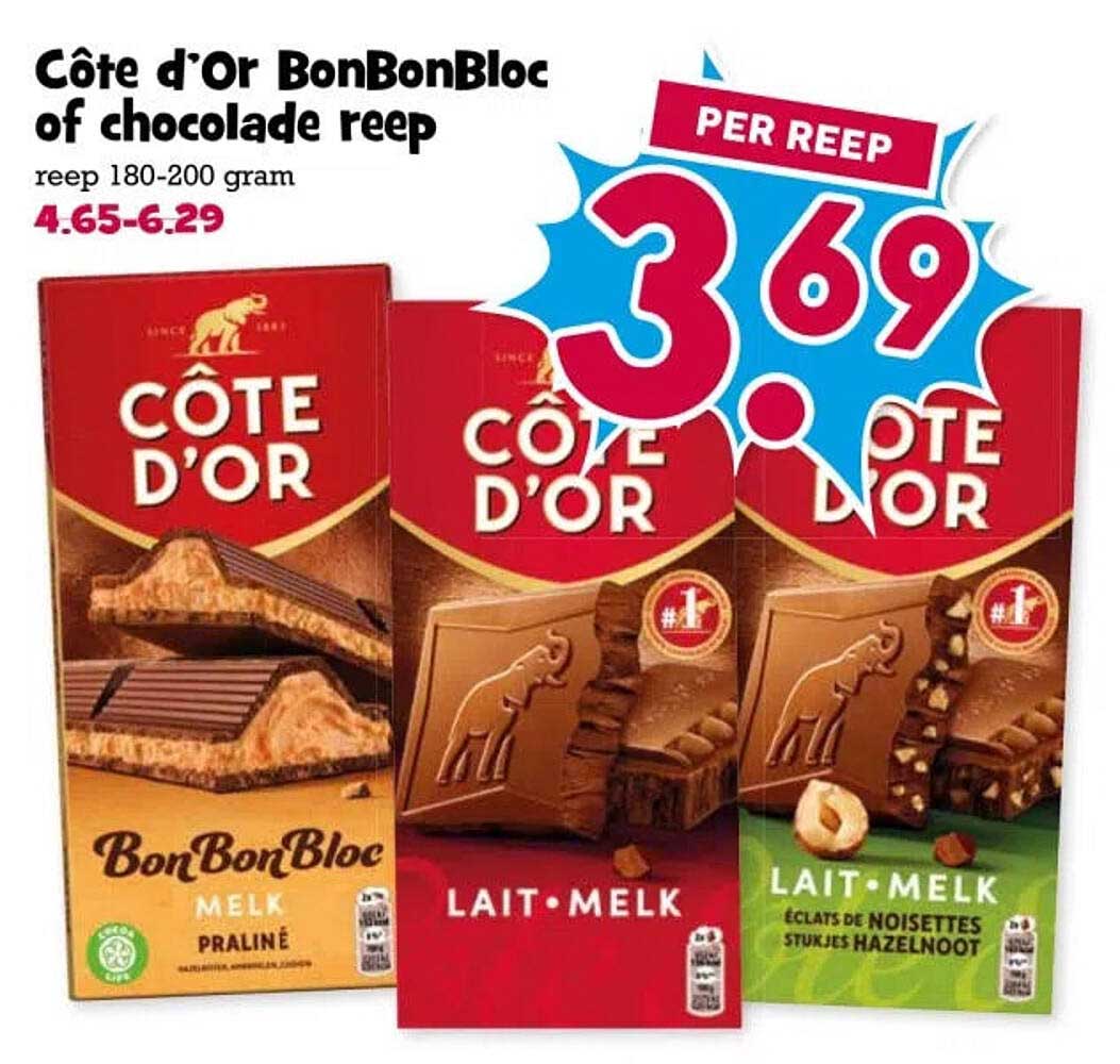 Côte d'Or BonBonBloc of chocolade reep per reep