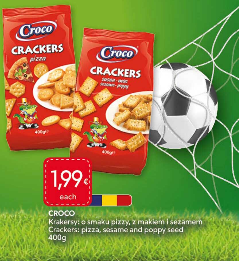 CROCO Crackers: pizza, sesame and poppy seed 400g