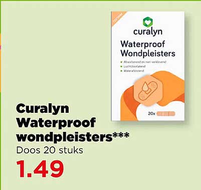 Curalyn Waterproof wondpleisters*** Doos 20 stuks