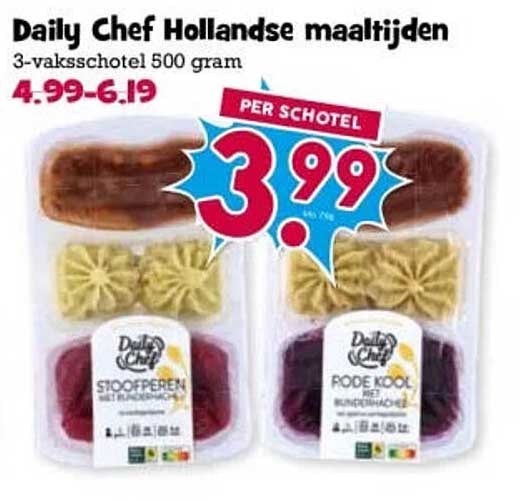 Daily Chef Hollandse maaltijden 3-vakschotel 500 gram