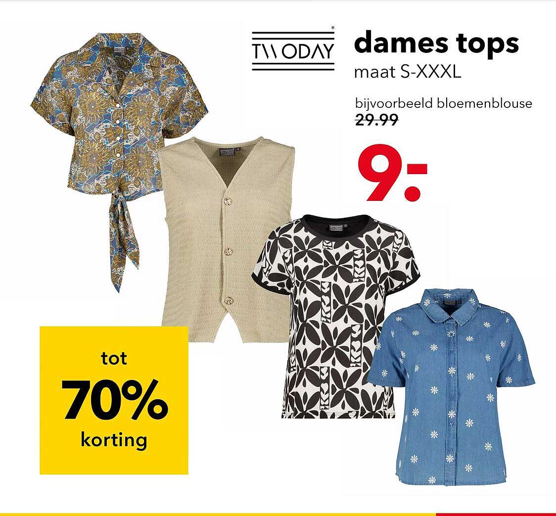 dames tops maat S-XXXL bijvoorbeeld bloemenblouse