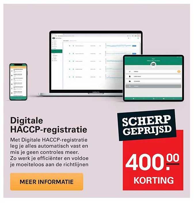 Digitale HACCP-registratie SCHERP GEPRIJSD