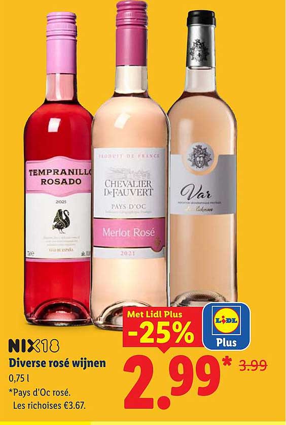 Diverse rosé wijnen -25%