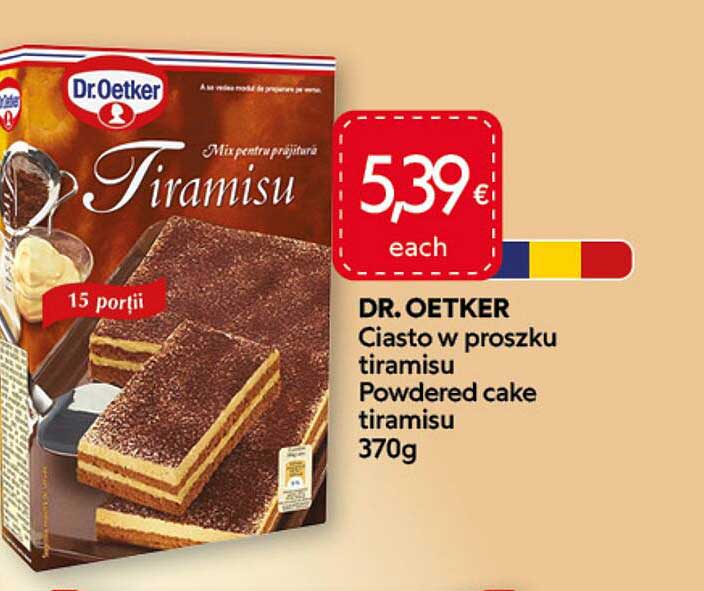 DR. OETKER Ciasto w proszku tiramisu Powdered cake tiramisu 370g