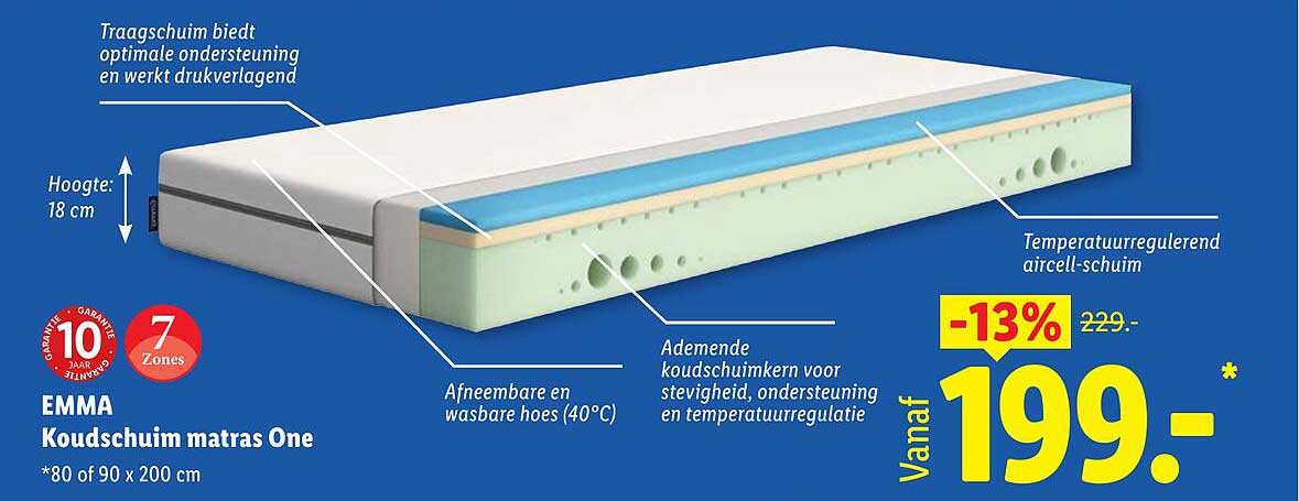 EMMA Koudschuim matras One