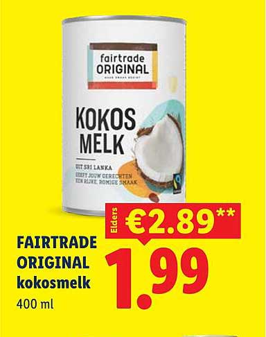 FAIRTRADE ORIGINAL kokosmelk 400 ml