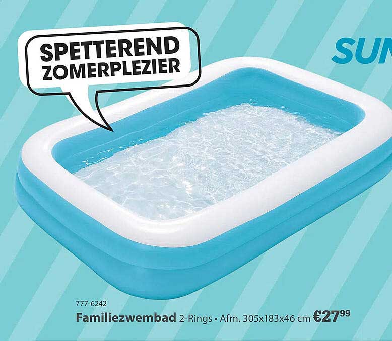 Familiezwembad 2-Rings • Afm. 305x183x46 cm