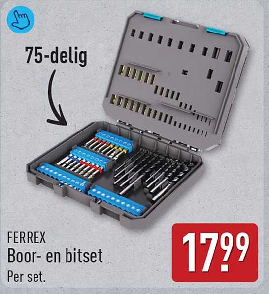 FERREX Boor- en bitset 75-delig