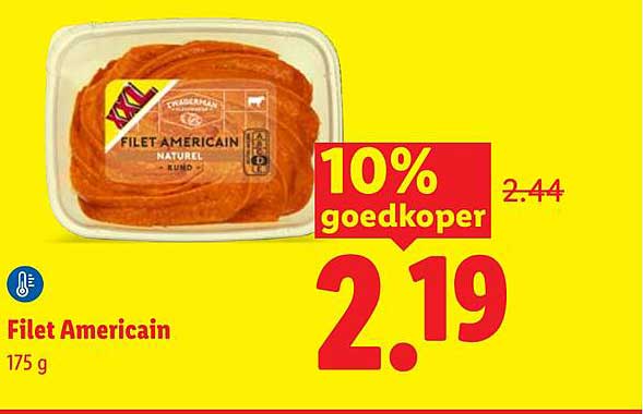 Filet Americain 10% goedkoper