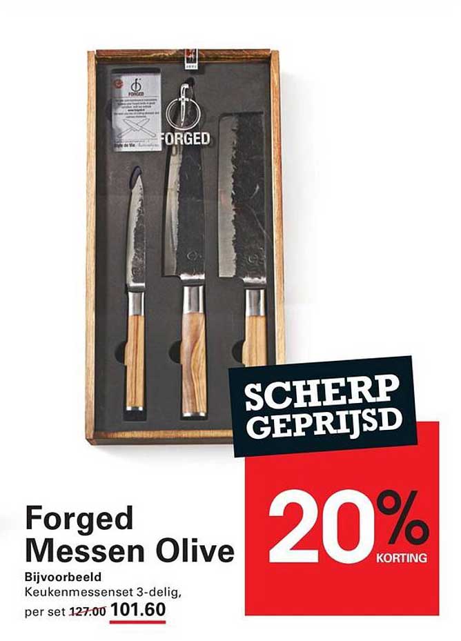 Forged Messen Olive 20% korting