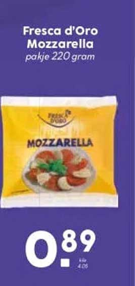 Fresca d'Oro Mozzarella pakje 220 gram