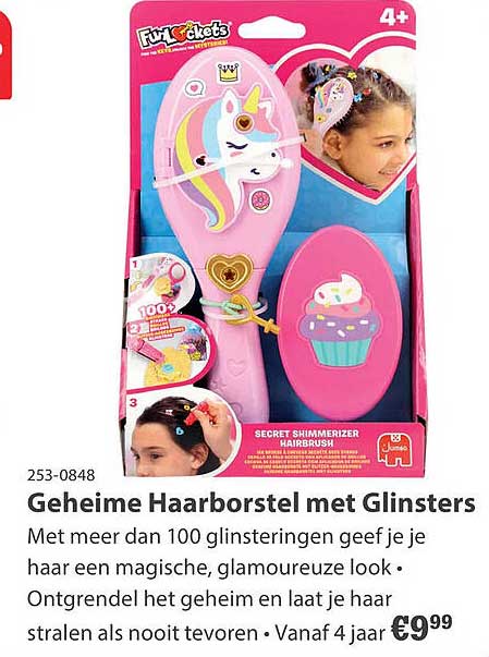 Geheime Haarborstel met Glinsters