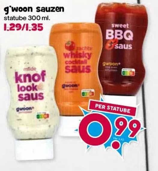 g'woon sauzen statube 300 ml.