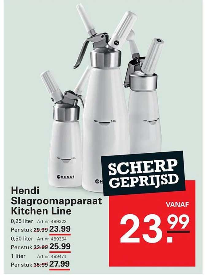Hendi Slagroomapparaat Kitchen Line