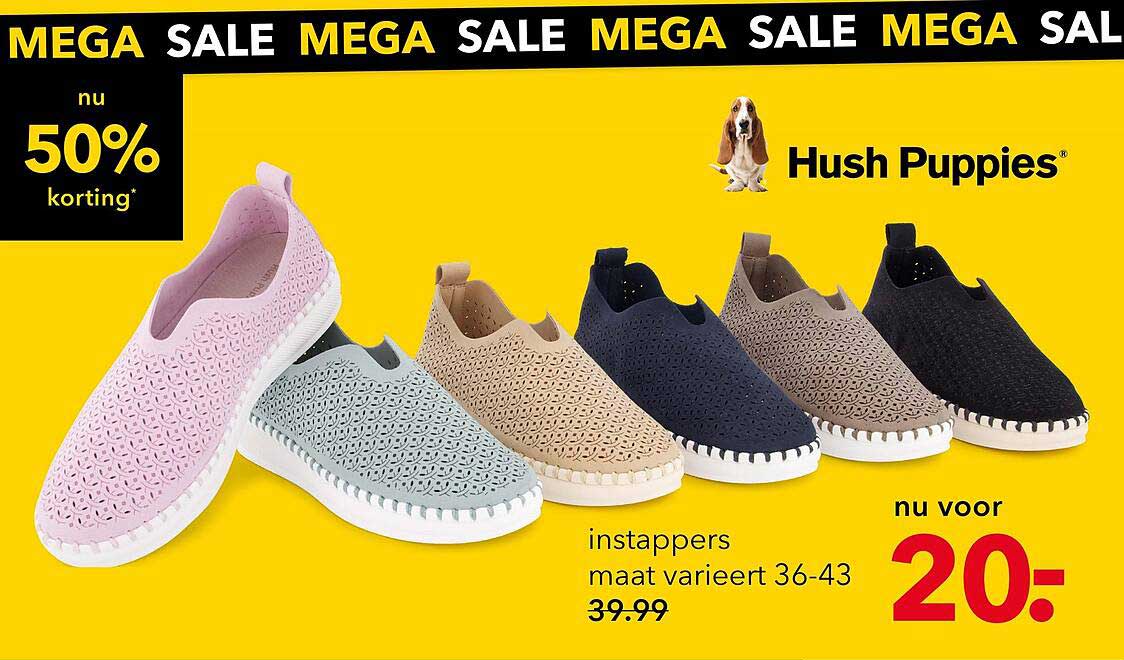 Hush Puppies instappers 50% korting