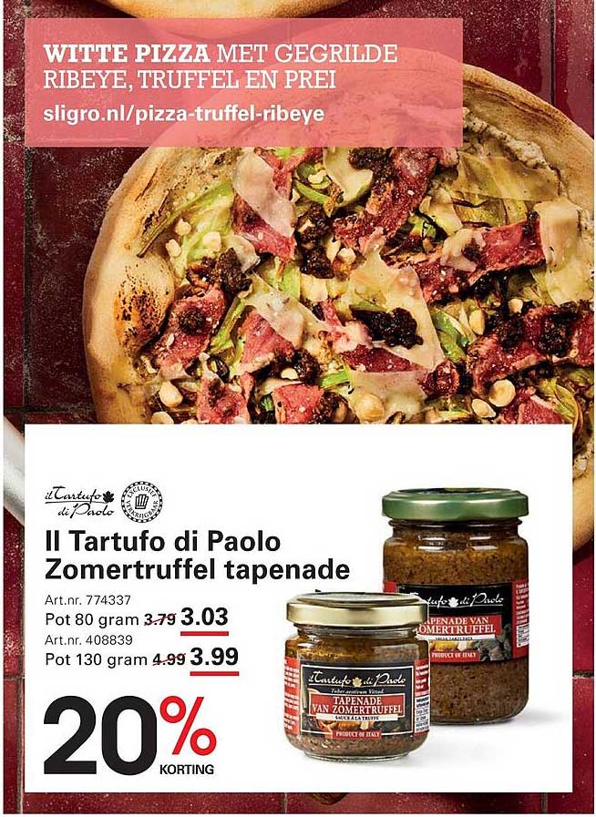Il Tartufo di Paolo Zomertruffel tapenade 20% korting