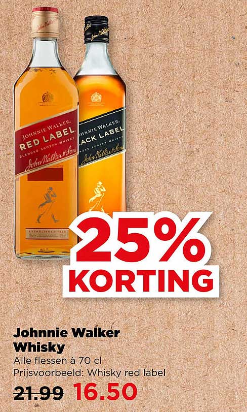 Johnnie Walker Whisky 25% KORTING